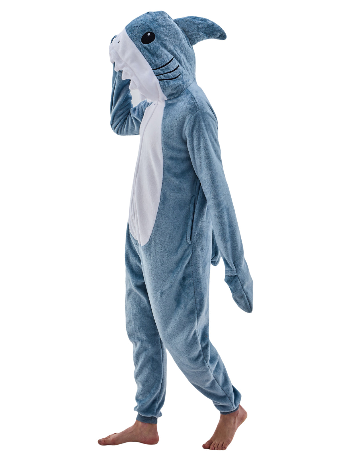 Unisex Adult Onesie Pajamas Shark Animal One Piece Snug Fit Halloween Costume Sleepwear Homewear