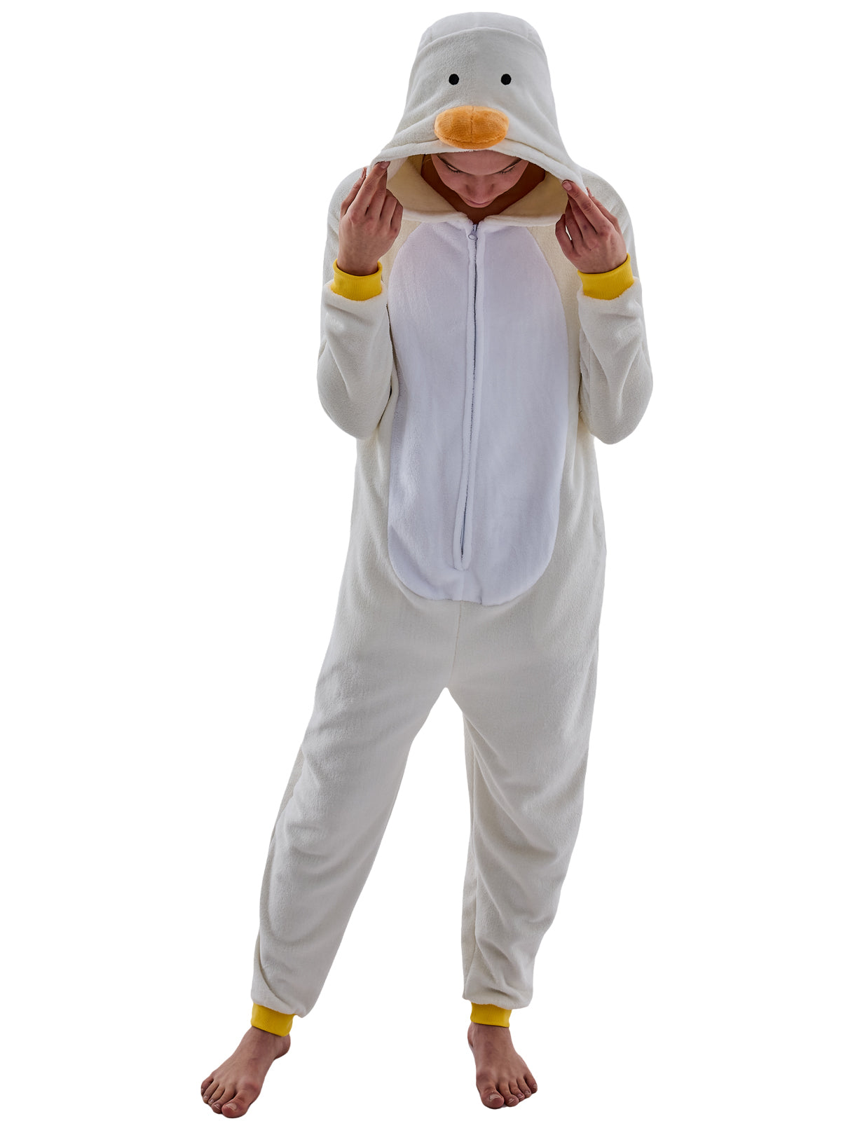 Unisex Adult Onesie Pajamas Duck Animal One Piece Snug Fit Halloween Costume Sleepwear Homewear