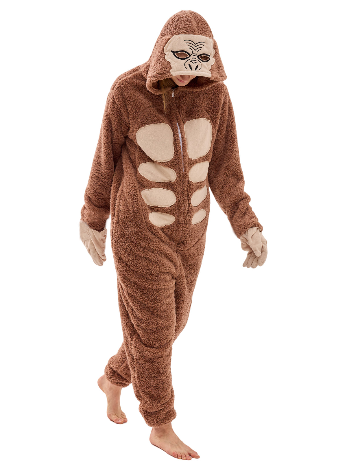Unisex Adult Onesie Pajamas Animal One Piece Snug Fit Halloween Costume Sleepwear Homewear