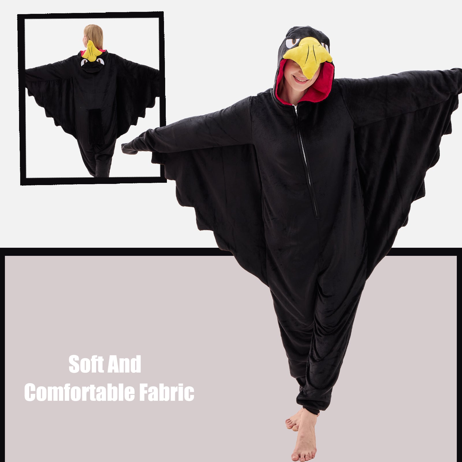 Unisex Adult Onesie Pajamas Animal One Piece Snug Fit Halloween Costume Sleepwear Homewear