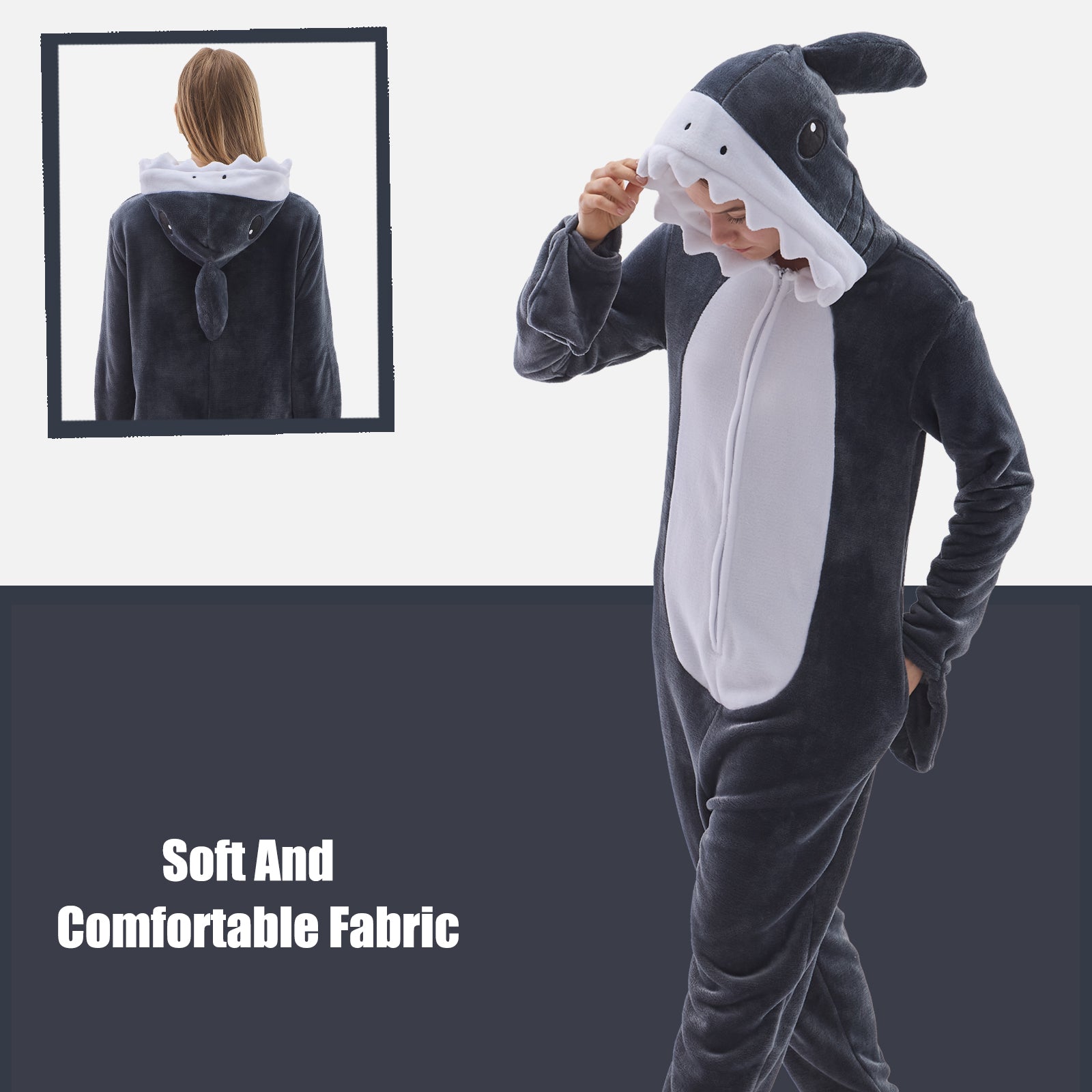 Unisex Adult Onesie Pajamas Animal One Piece Snug Fit Halloween Costume Sleepwear Homewear