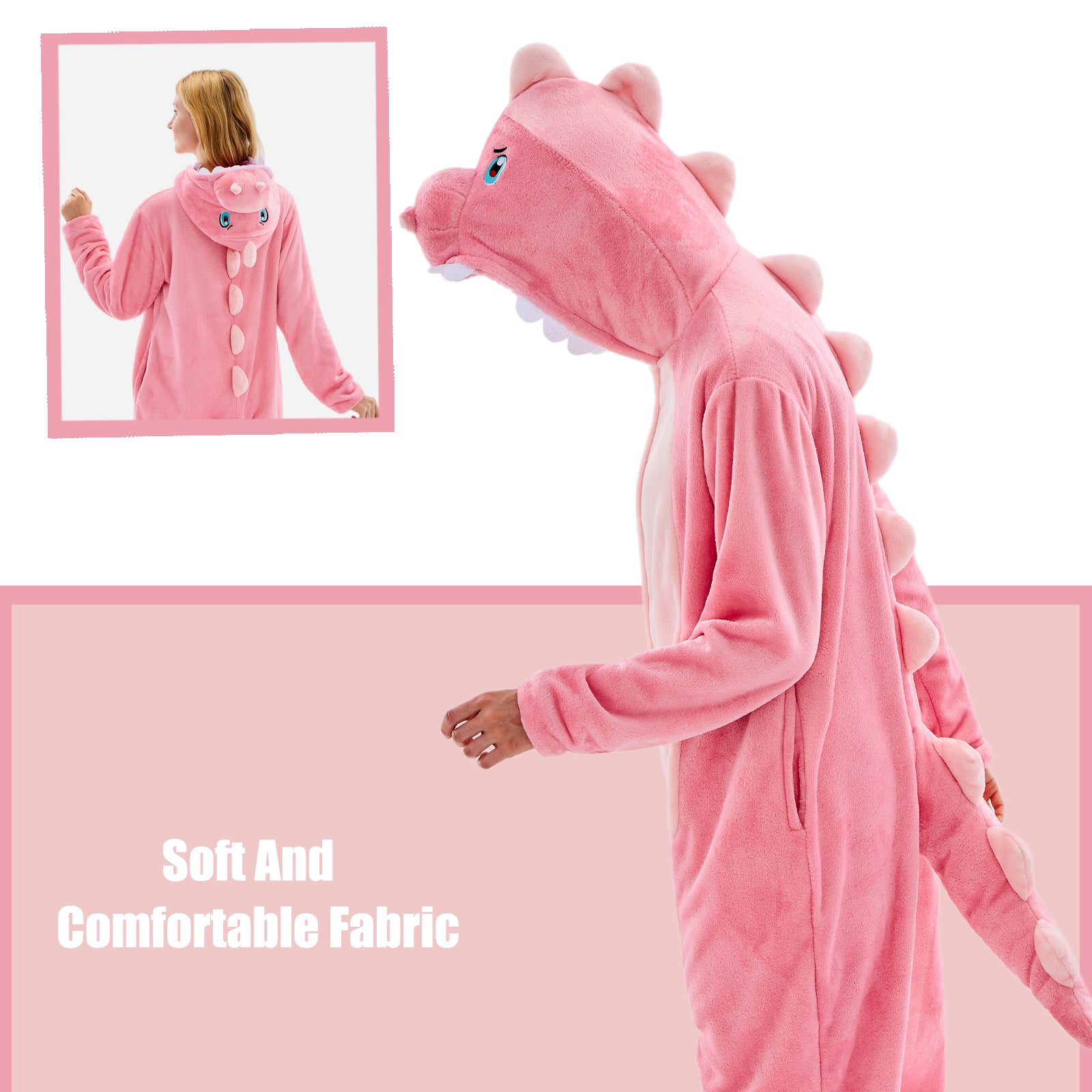 Unisex Adult Onesie Pajamas Animal One Piece Snug Fit Halloween Costume Sleepwear Homewear