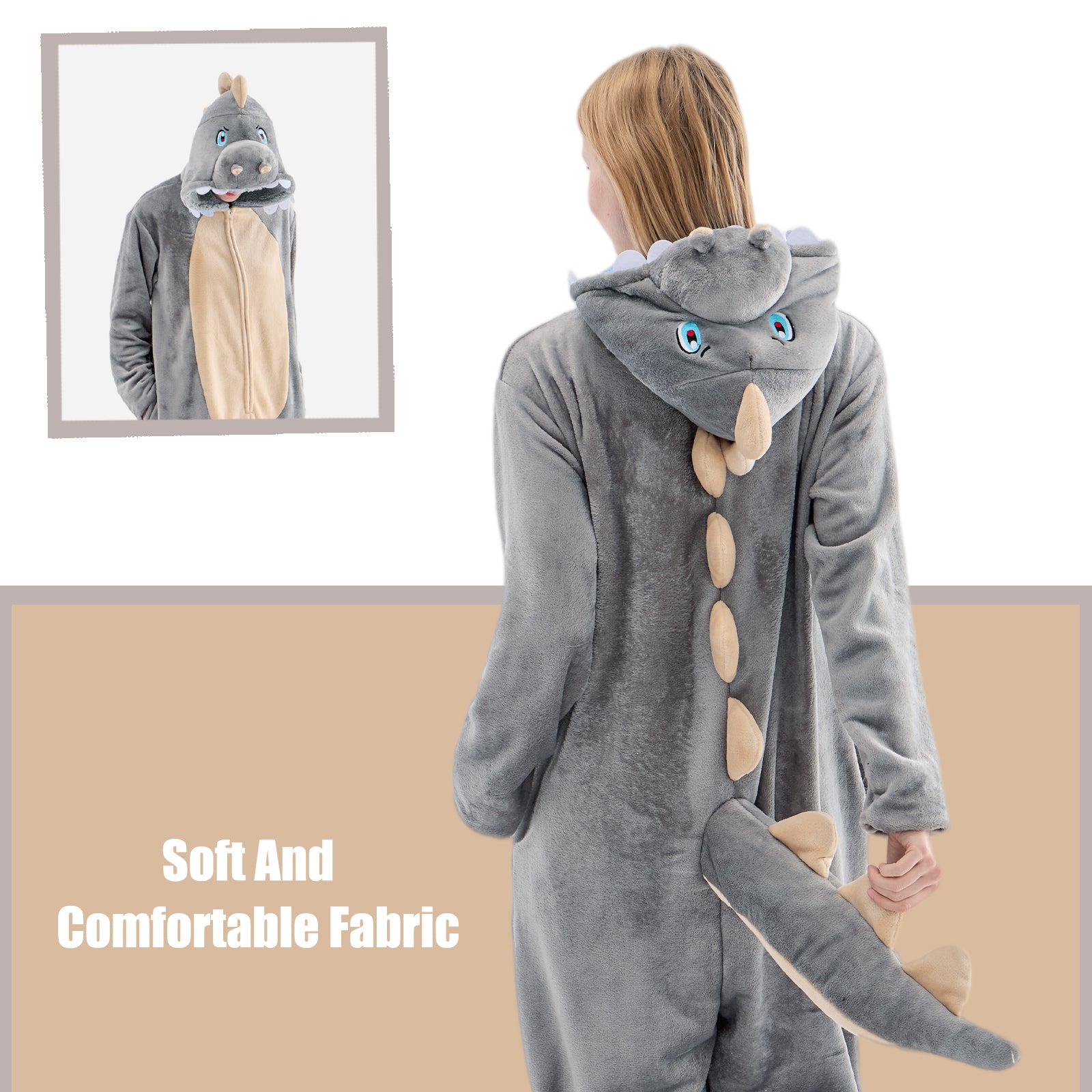 Unisex Adult Onesie Pajamas Animal One Piece Snug Fit Halloween Costume Sleepwear Homewear