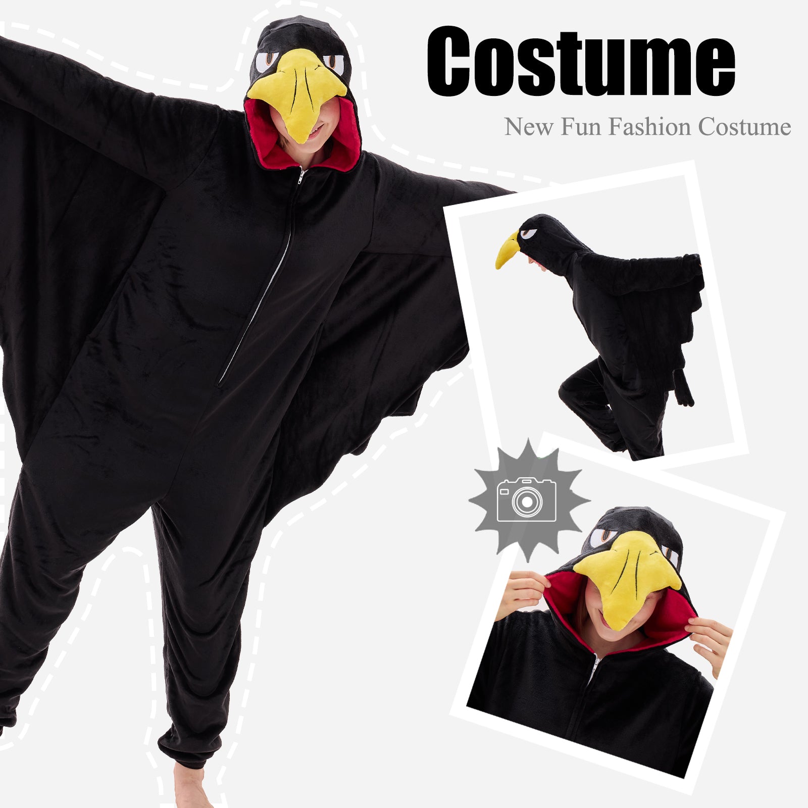 Unisex Adult Onesie Pajamas Animal One Piece Snug Fit Halloween Costume Sleepwear Homewear