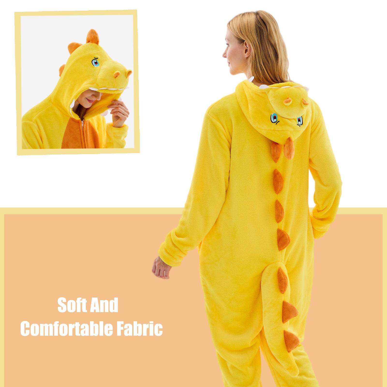 Unisex Adult Onesie Pajamas Animal One Piece Snug Fit Halloween Costume Sleepwear Homewear