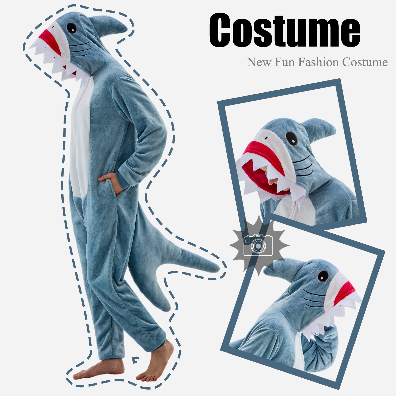 Unisex Adult Onesie Pajamas Animal One Piece Snug Fit Halloween Costume Sleepwear Homewear