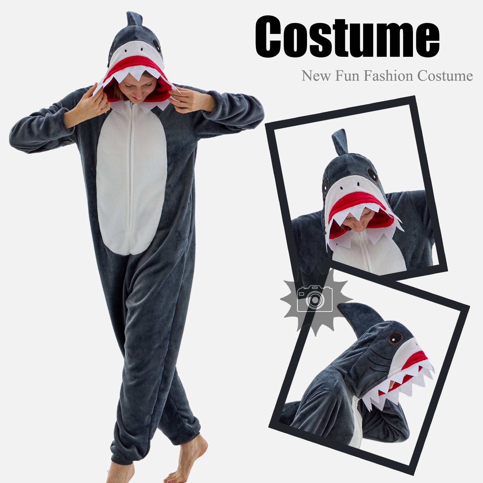 Unisex Adult Onesie Pajamas Animal One Piece Snug Fit Halloween Costume Sleepwear Homewear