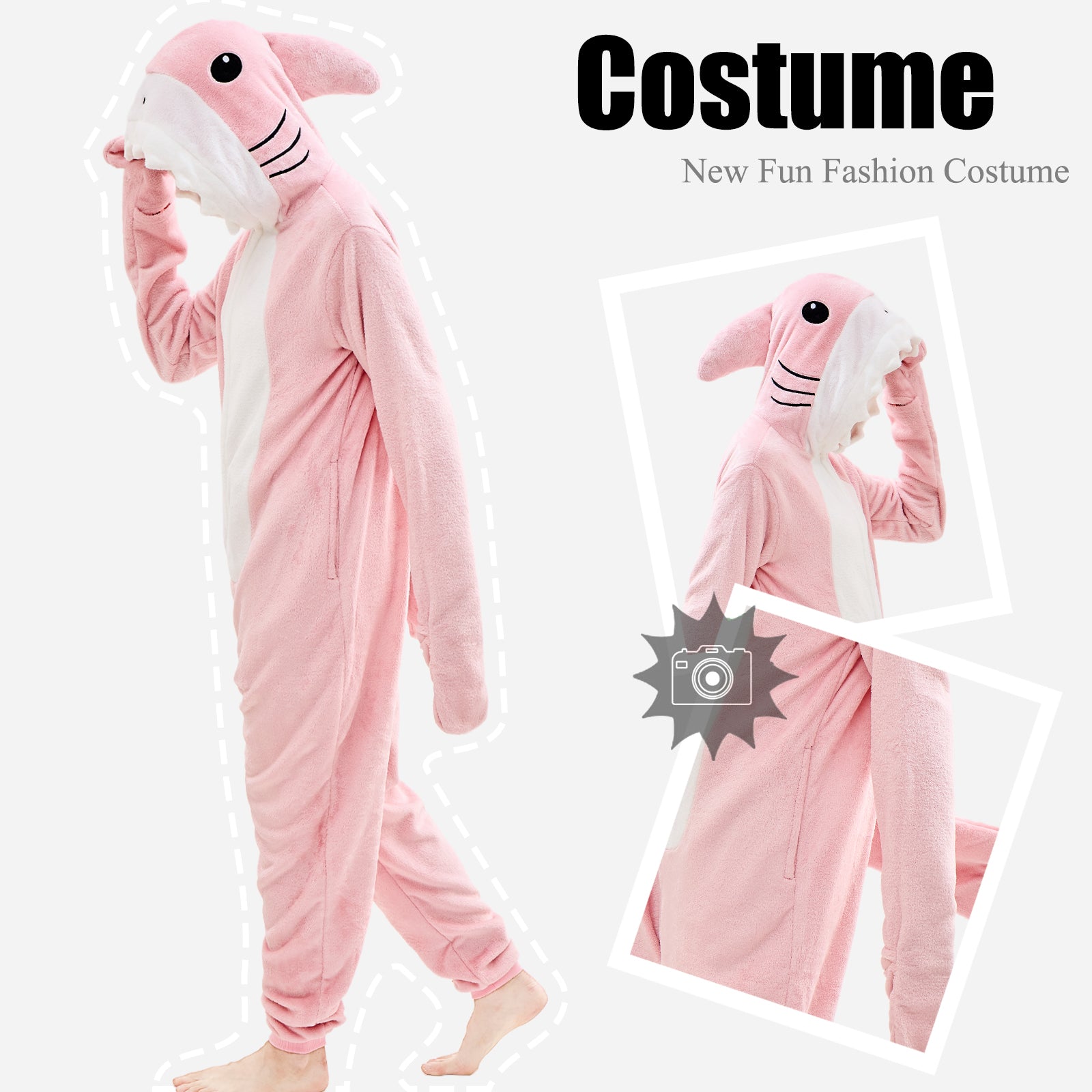 Unisex Adult Onesie Pajamas Animal One Piece Snug Fit Halloween Costume Sleepwear Homewear