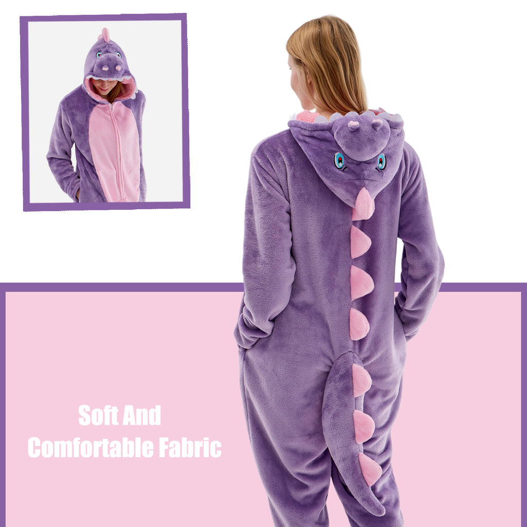 Unisex Adult Onesie Pajamas Animal One Piece Snug Fit Halloween Costume Sleepwear Homewear