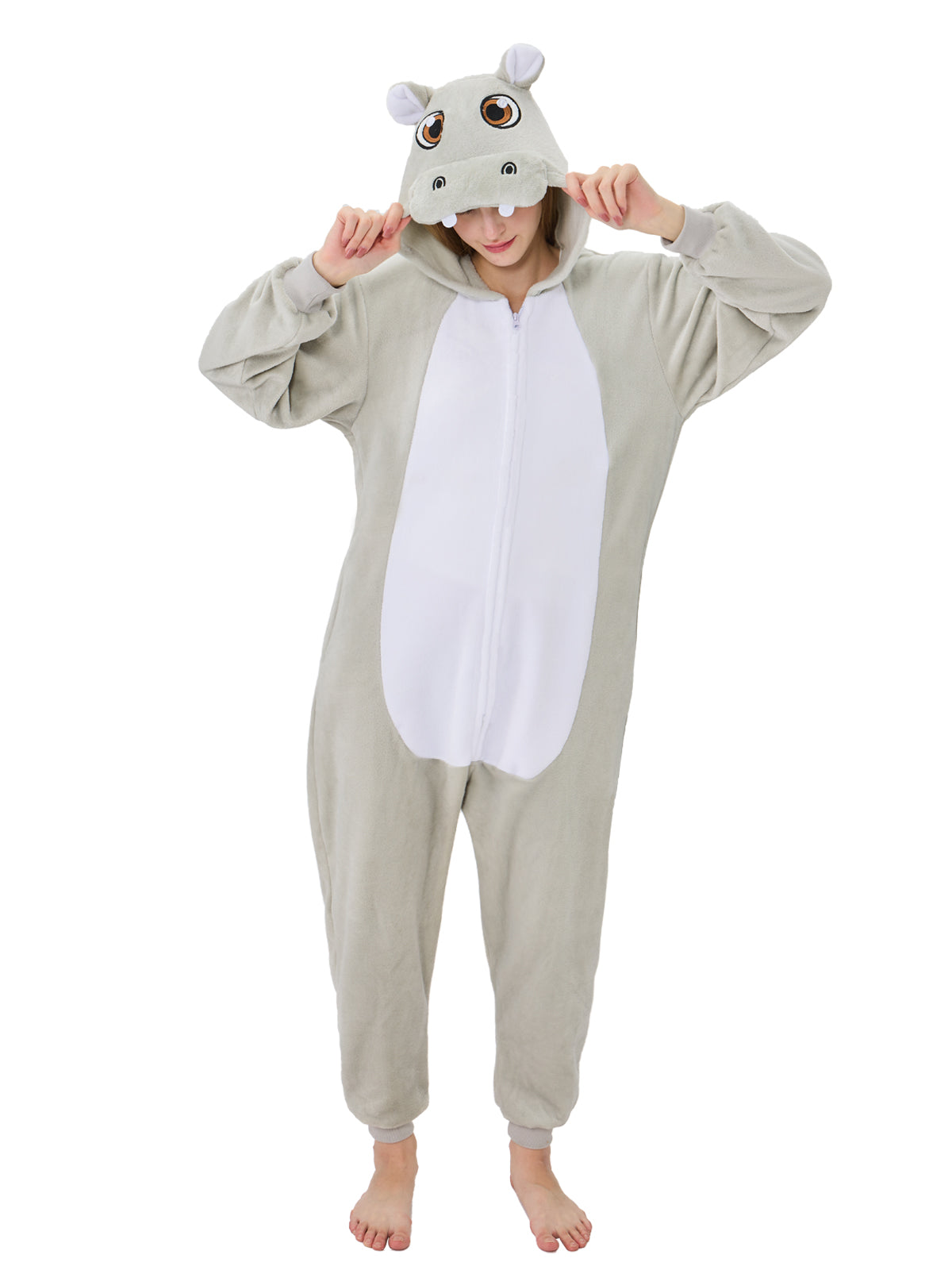 Unisex Adult Onesie Pajamas Animal One Piece Snug Fit Halloween Costume Sleepwear Homewear