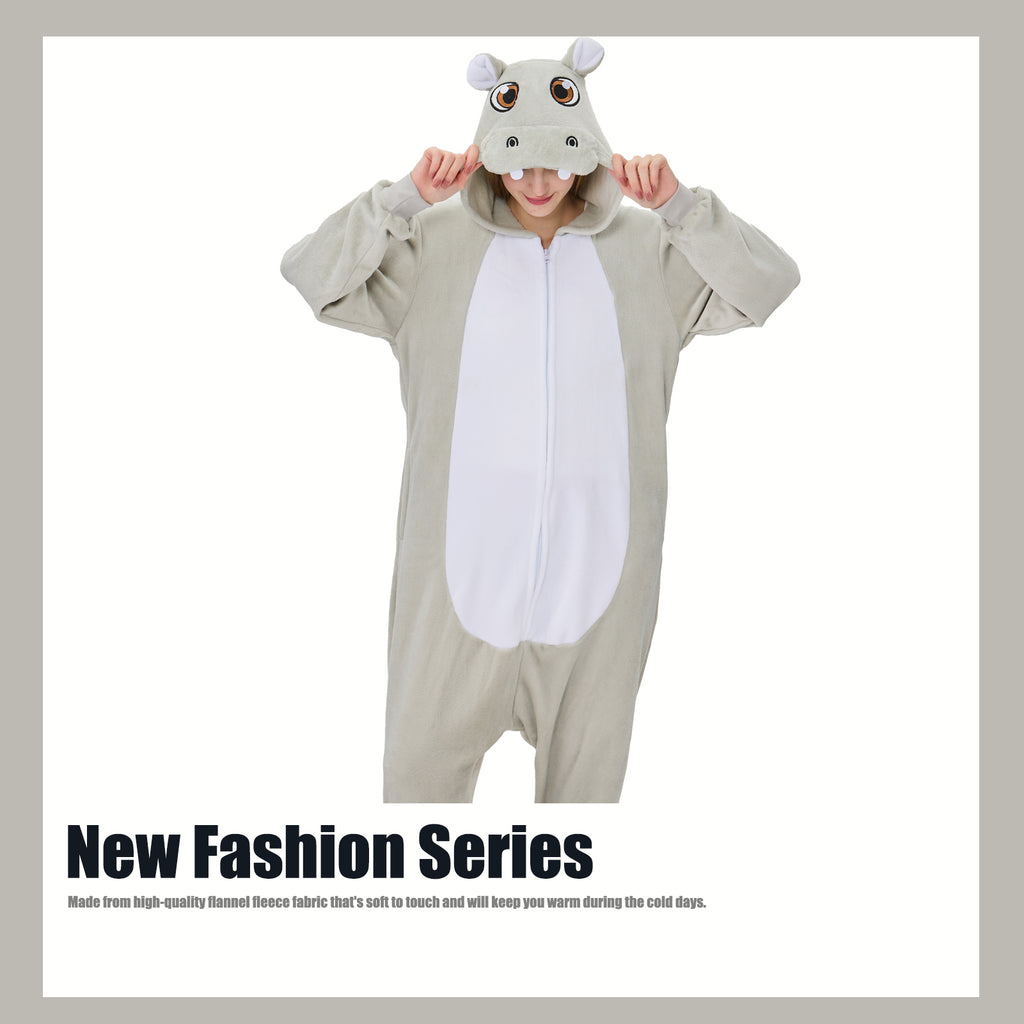 Unisex Adult Onesie Pajamas Animal One Piece Snug Fit Halloween Costume Sleepwear Homewear