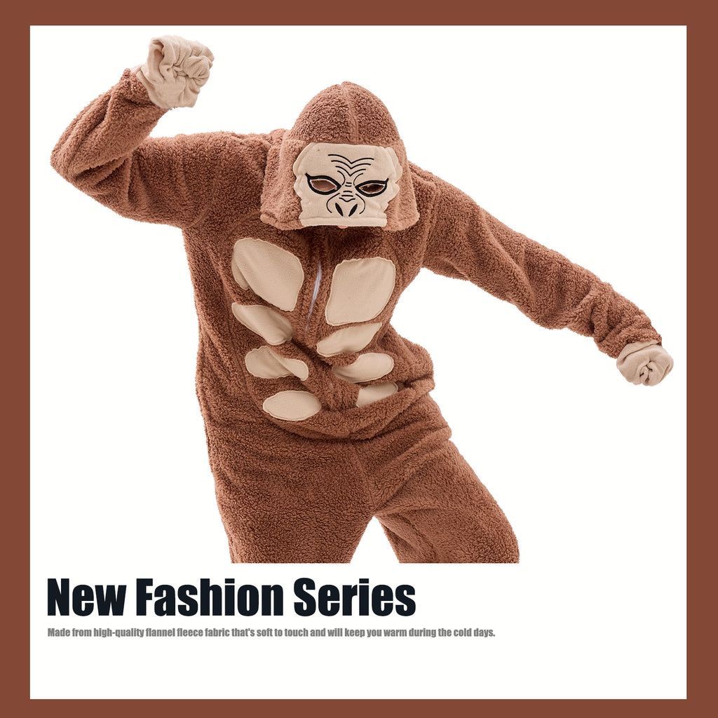 Unisex Adult Onesie Pajamas Animal One Piece Snug Fit Halloween Costume Sleepwear Homewear