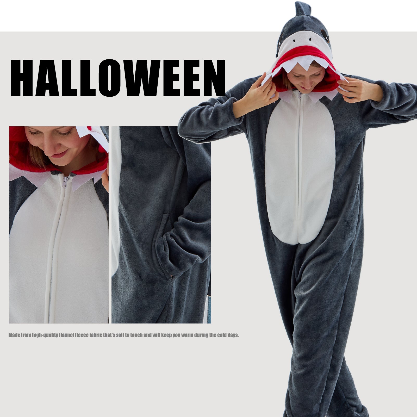 Unisex Adult Onesie Pajamas Animal One Piece Snug Fit Halloween Costume Sleepwear Homewear