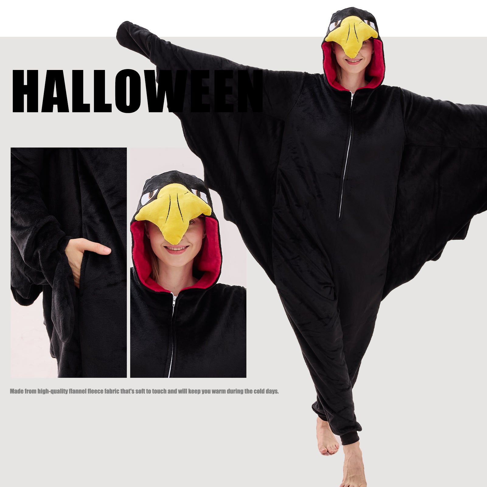 Unisex Adult Onesie Pajamas Animal One Piece Snug Fit Halloween Costume Sleepwear Homewear