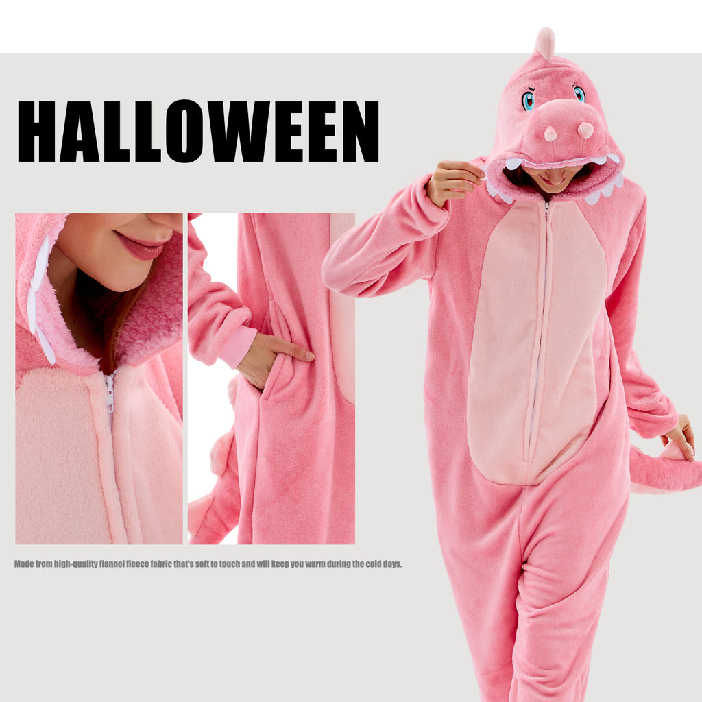 Unisex Adult Onesie Pajamas Animal One Piece Snug Fit Halloween Costume Sleepwear Homewear
