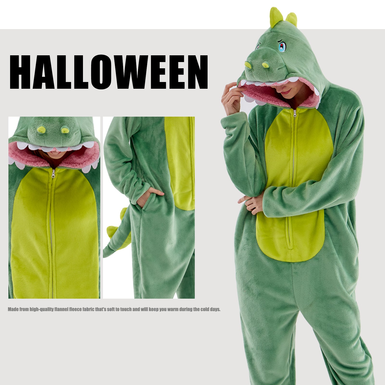 Unisex Adult Onesie Pajamas Animal One Piece Snug Fit Halloween Costume Sleepwear Homewear