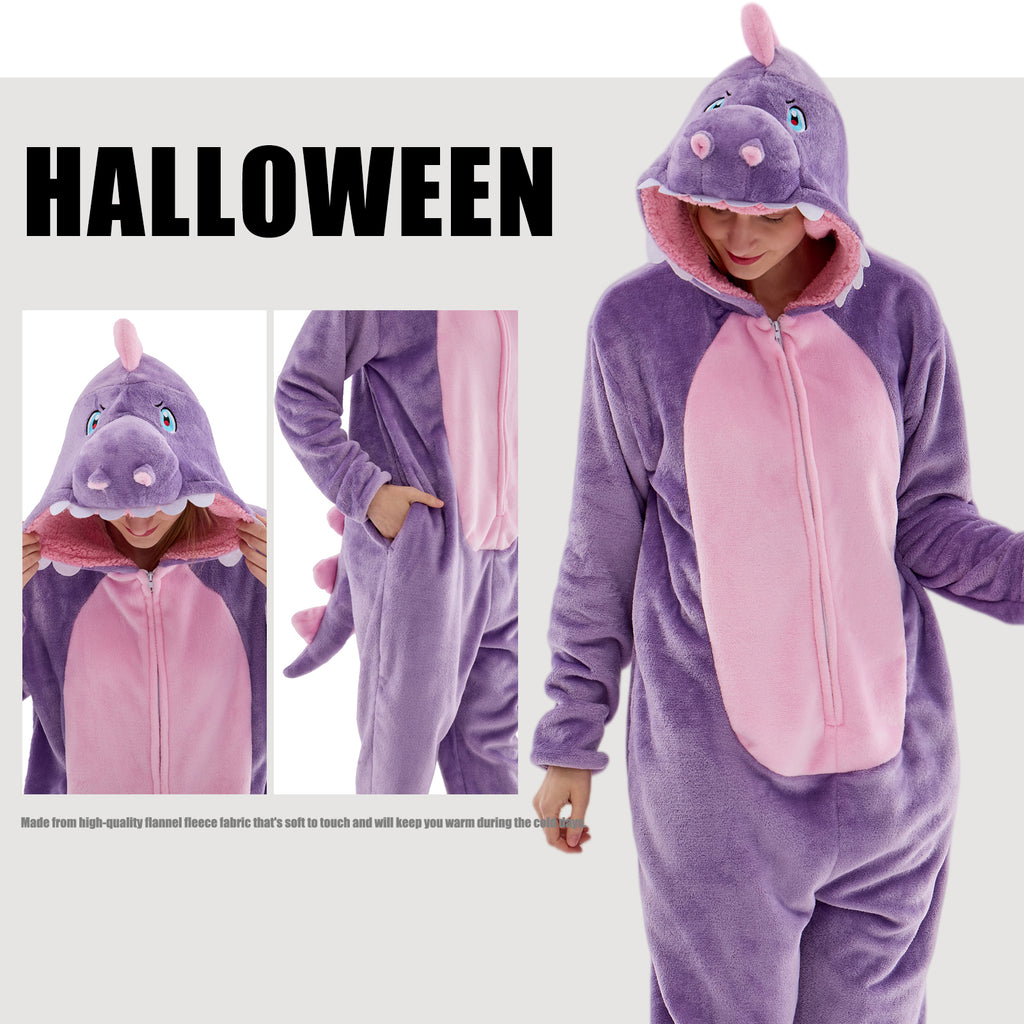 Unisex Adult Onesie Pajamas Animal One Piece Snug Fit Halloween Costume Sleepwear Homewear