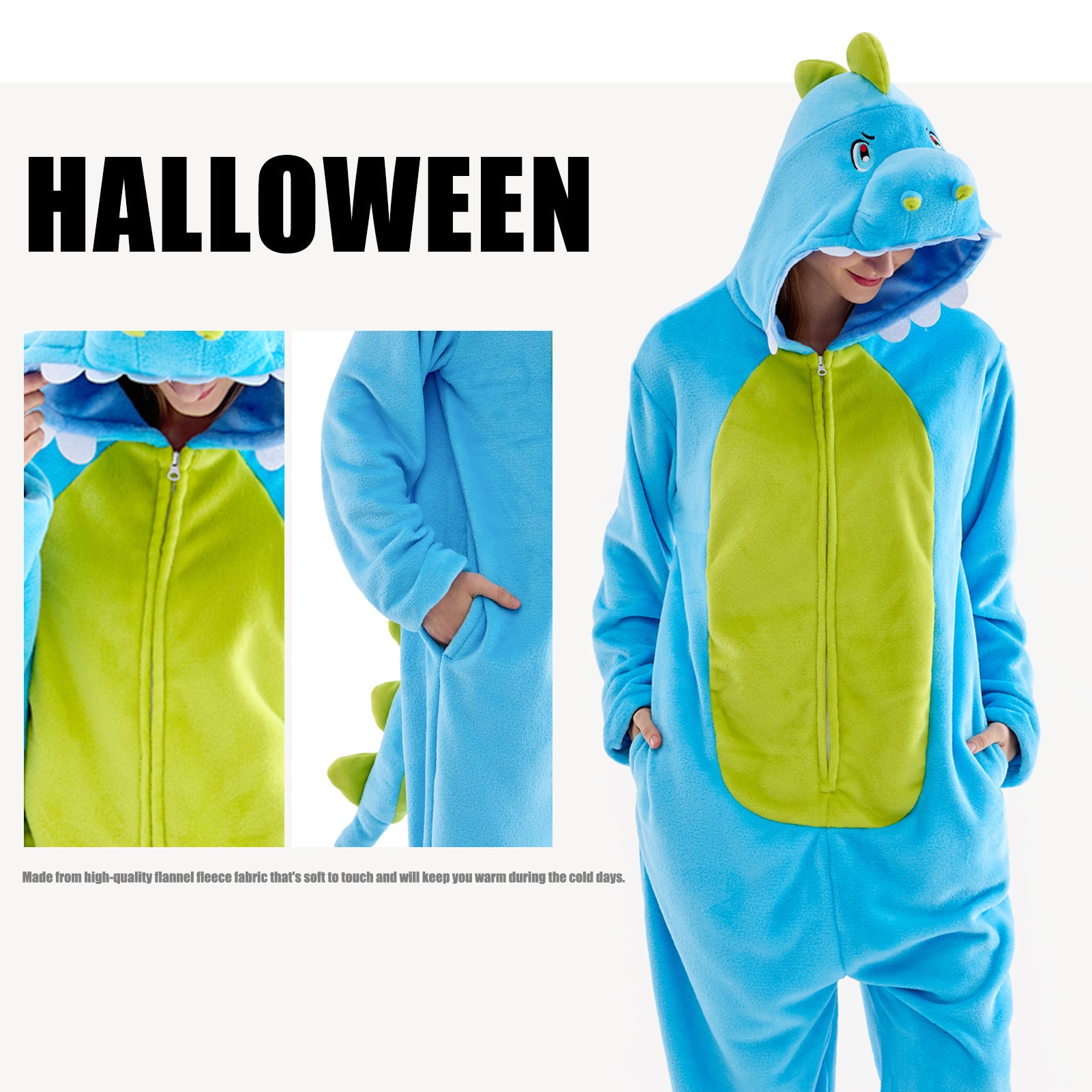Unisex Adult Onesie Pajamas Animal One Piece Snug Fit Halloween Costume Sleepwear Homewear