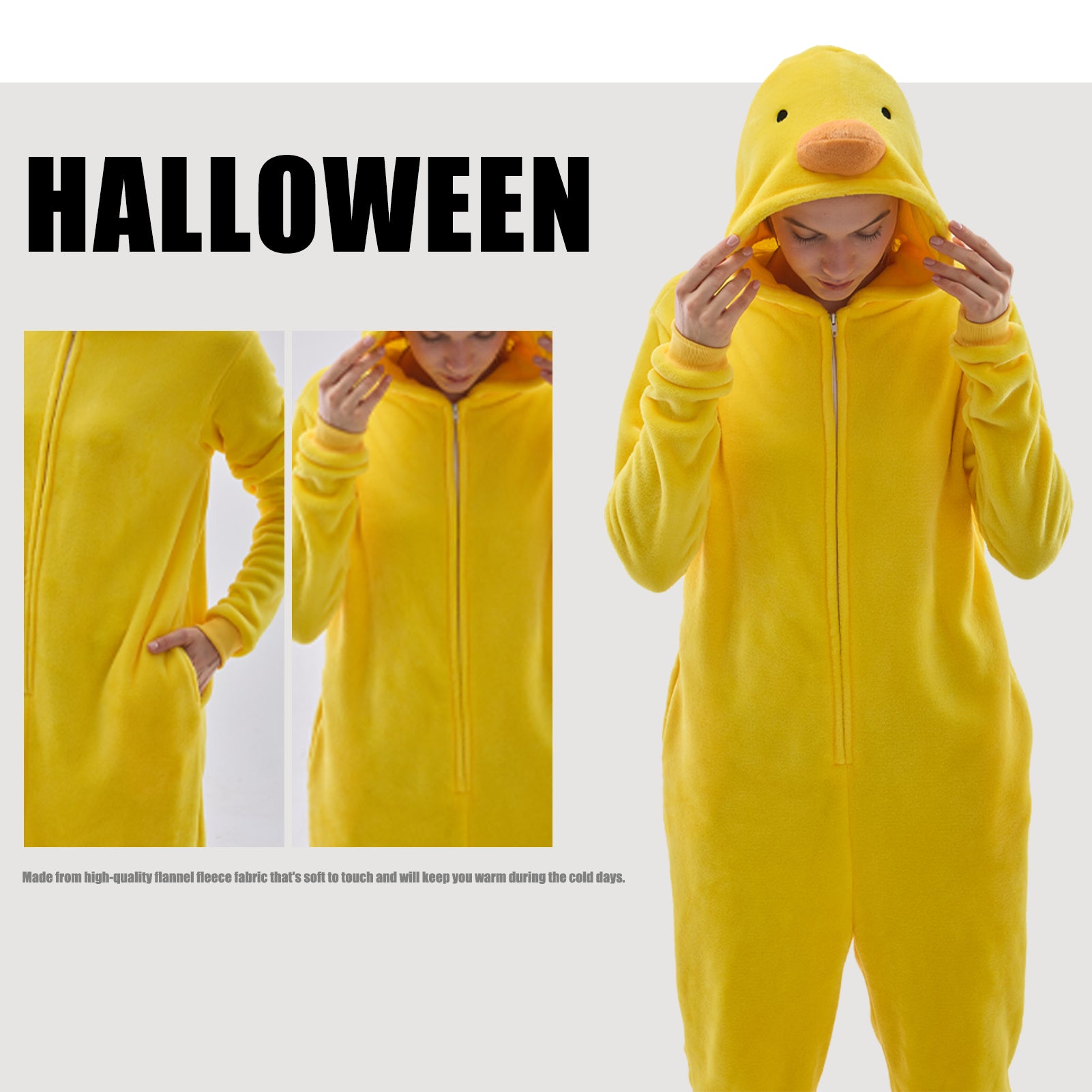 Unisex Adult Onesie Pajamas Animal One Piece Snug Fit Halloween Costume Sleepwear Homewear
