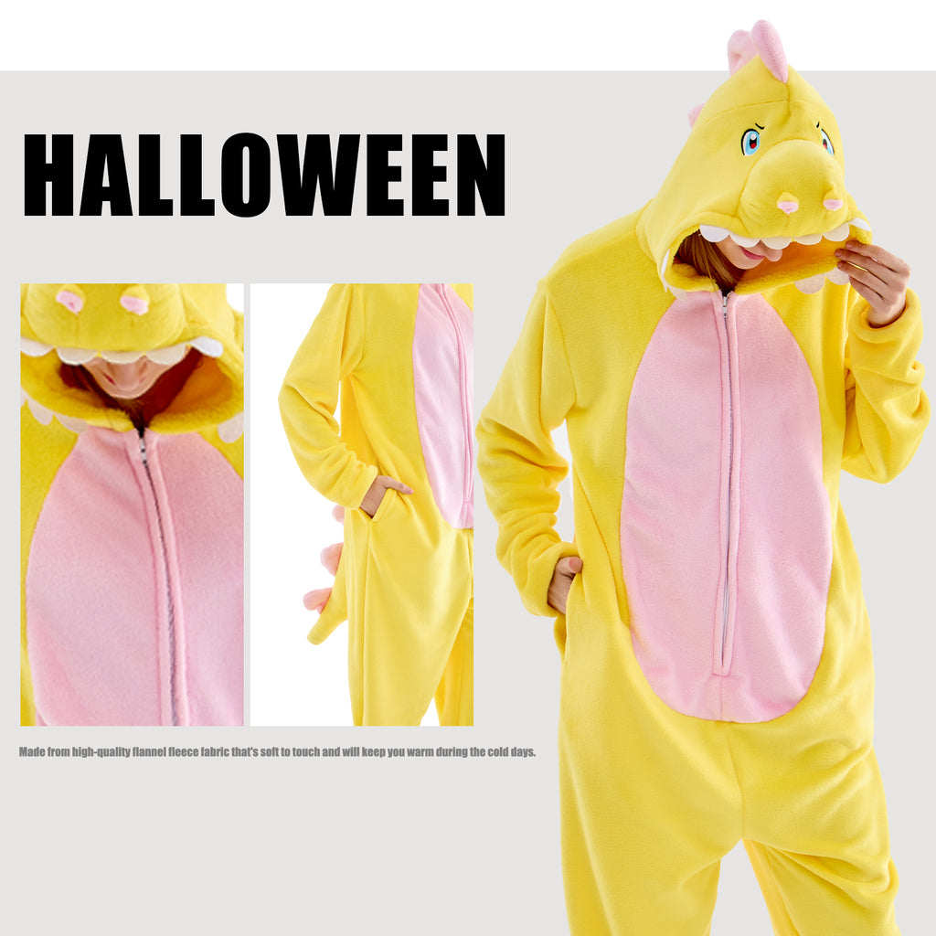 Unisex Adult Onesie Pajamas Animal One Piece Snug Fit Halloween Costume Sleepwear Homewear