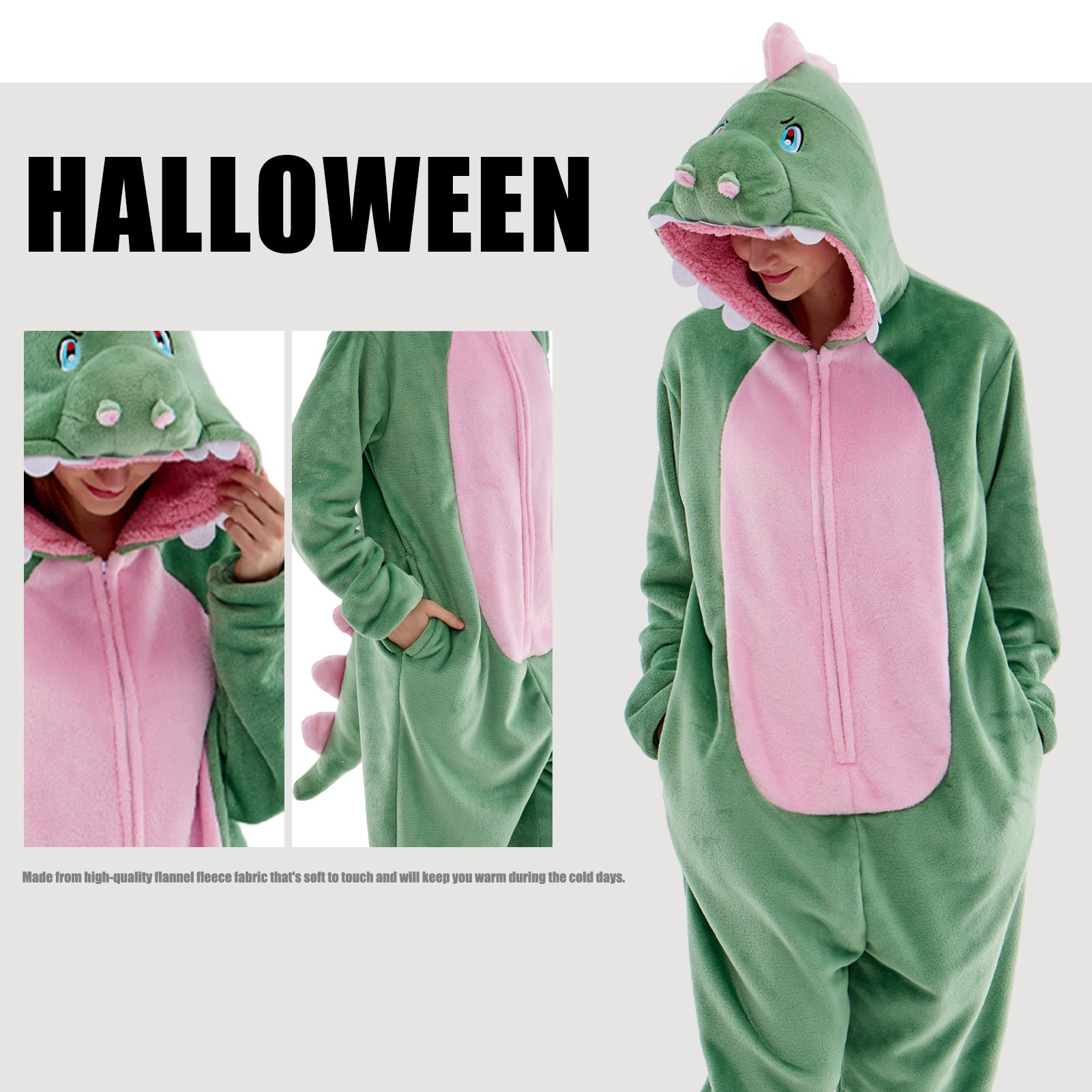 Unisex Adult Onesie Pajamas Animal One Piece Snug Fit Halloween Costume Sleepwear Homewear