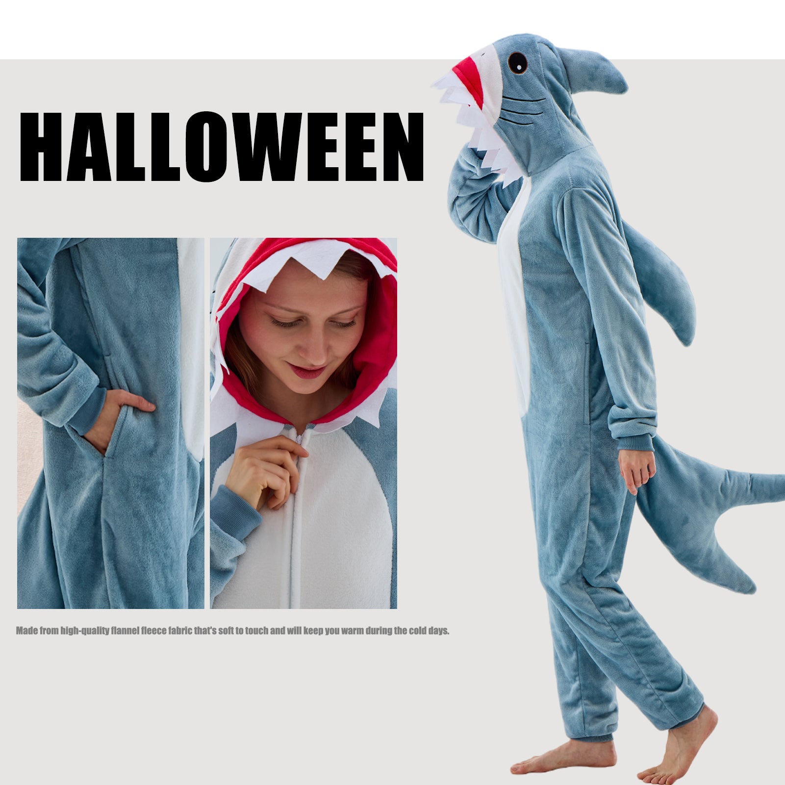 Unisex Adult Onesie Pajamas Animal One Piece Snug Fit Halloween Costume Sleepwear Homewear