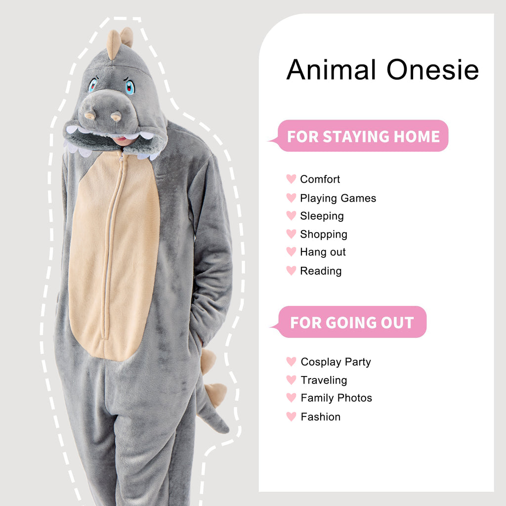 Unisex Adult Onesie Pajamas Animal One Piece Snug Fit Halloween Costume Sleepwear Homewear