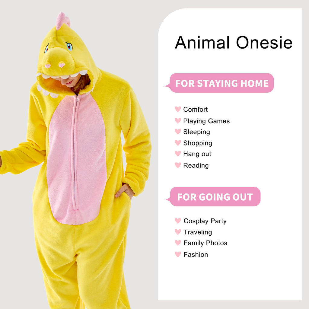 Unisex Adult Onesie Pajamas Animal One Piece Snug Fit Halloween Costume Sleepwear Homewear