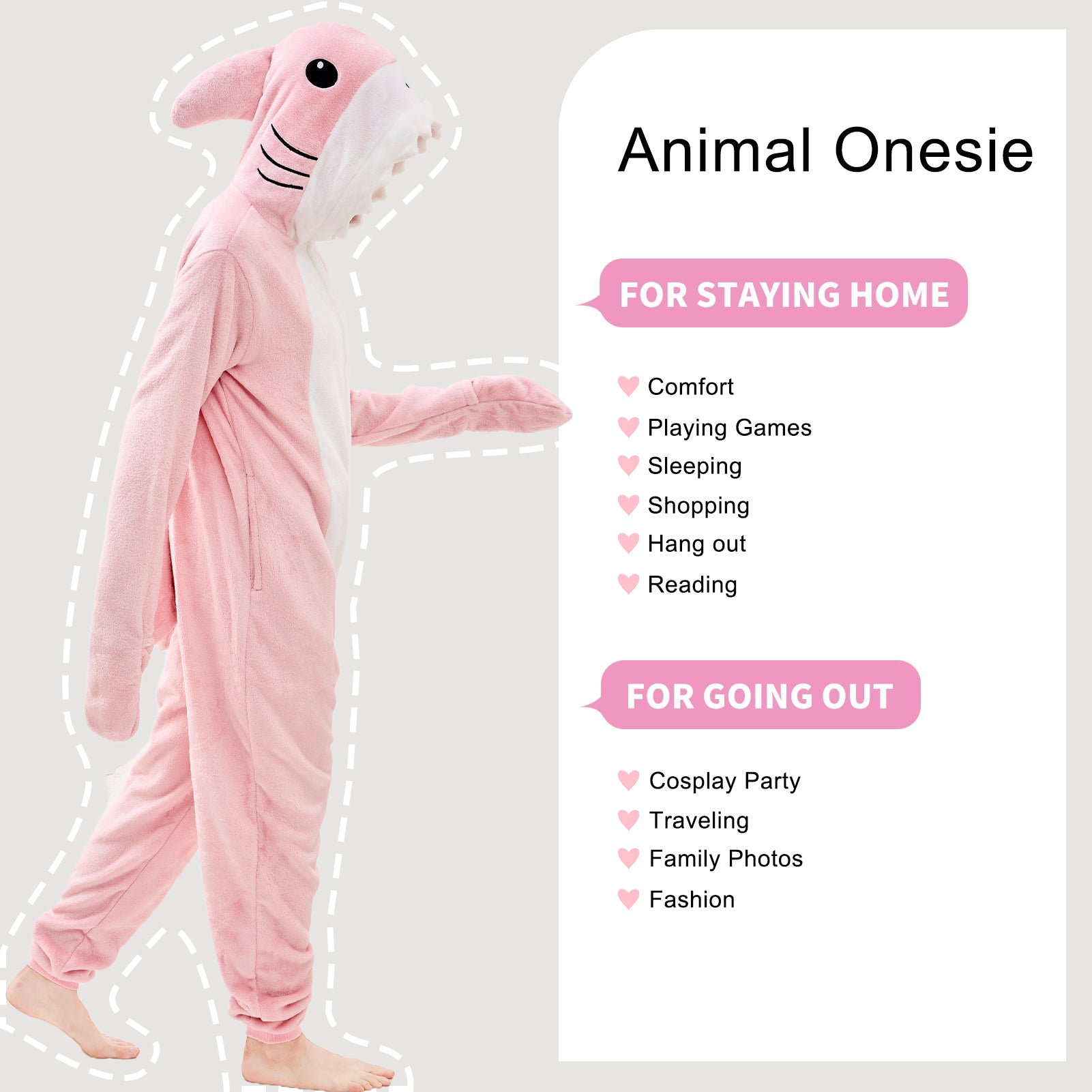 Unisex Adult Onesie Pajamas Animal One Piece Snug Fit Halloween Costume Sleepwear Homewear