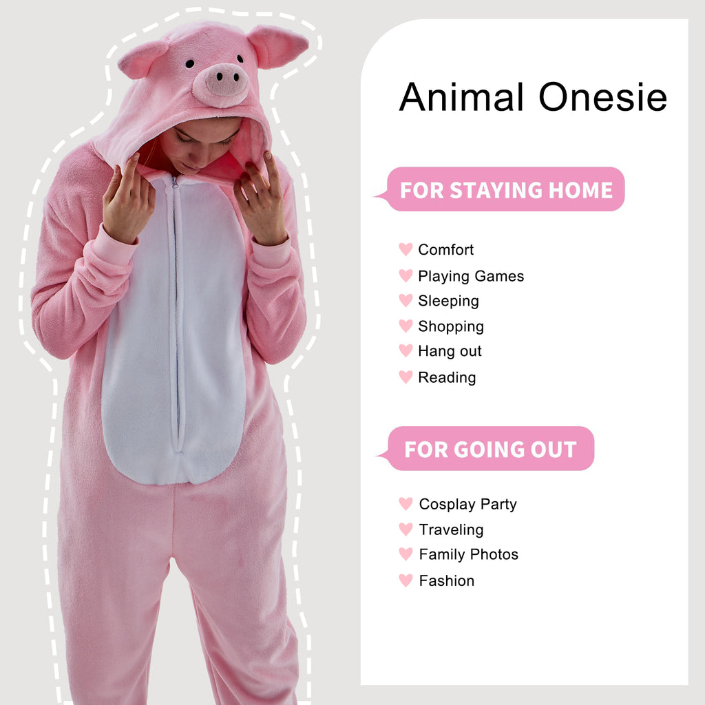 Unisex Adult Onesie Pajamas Animal One Piece Snug Fit Halloween Costume Sleepwear Homewear