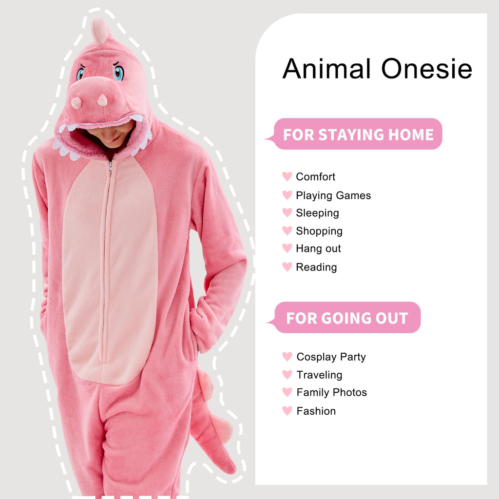 Unisex Adult Onesie Pajamas Animal One Piece Snug Fit Halloween Costume Sleepwear Homewear