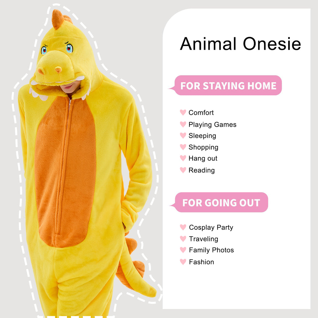 Unisex Adult Onesie Pajamas Animal One Piece Snug Fit Halloween Costume Sleepwear Homewear