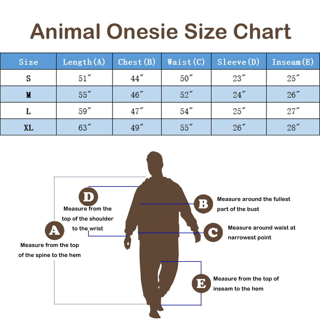 Unisex Adult Onesie Pajamas Monkey Animal One Piece Snug Fit Halloween Costume Sleepwear Homewear